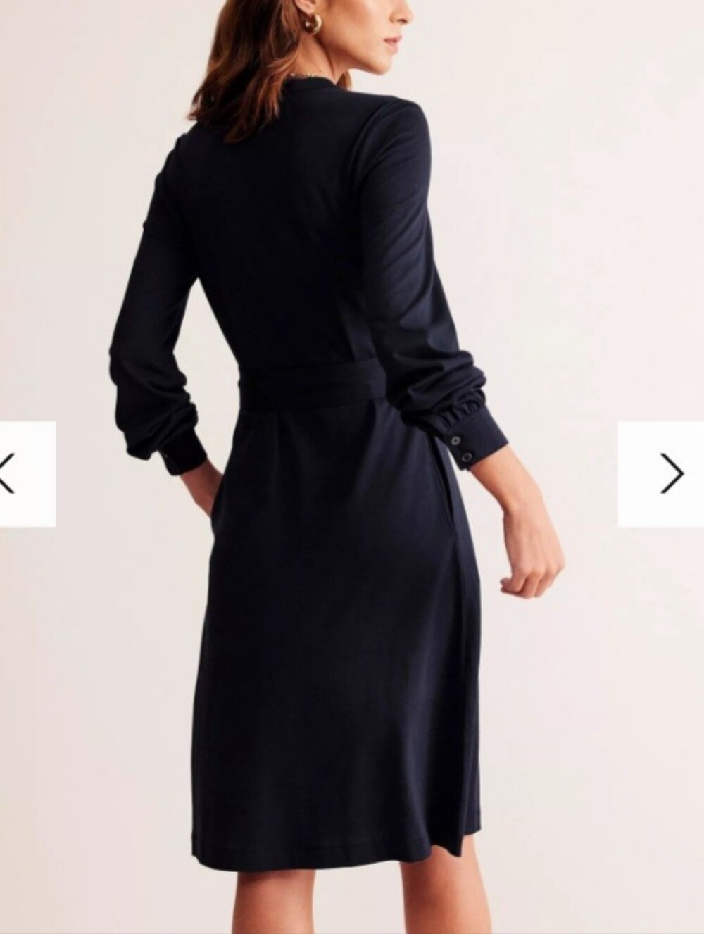 Boden Navy Julia Shirt Dress with Tie Waist 8 - Picture 6 of 14
